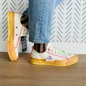 ⭐Converse Chuck 70 Retro Hoops Women's Shoes Sz 7.5 Sneakers Beige Green A10929C